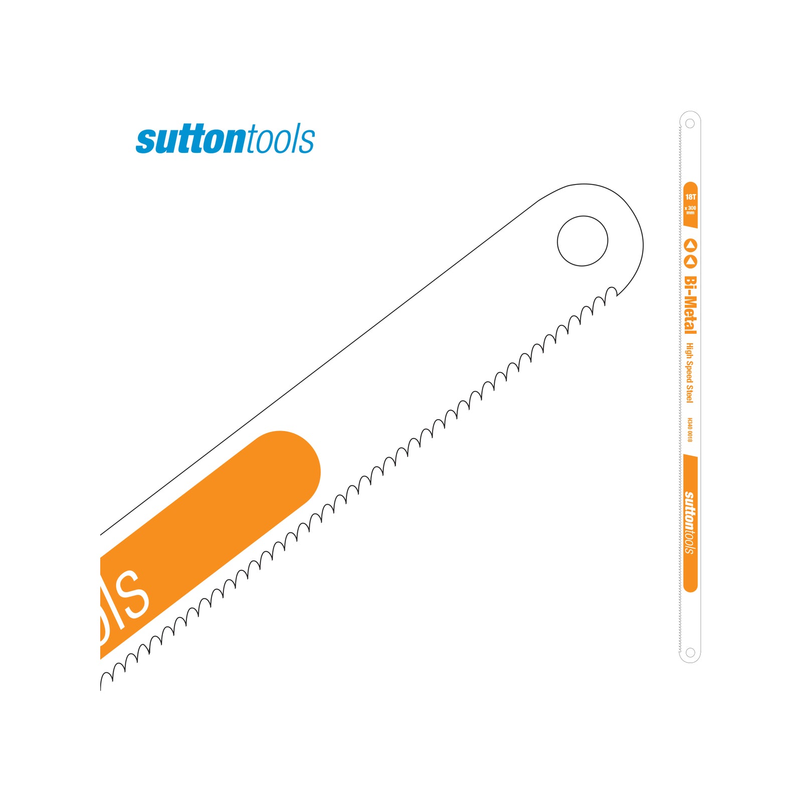 Sutton Tools 300mm 32 TPI Bi-Metal Hacksaw Blade - 2 Pack