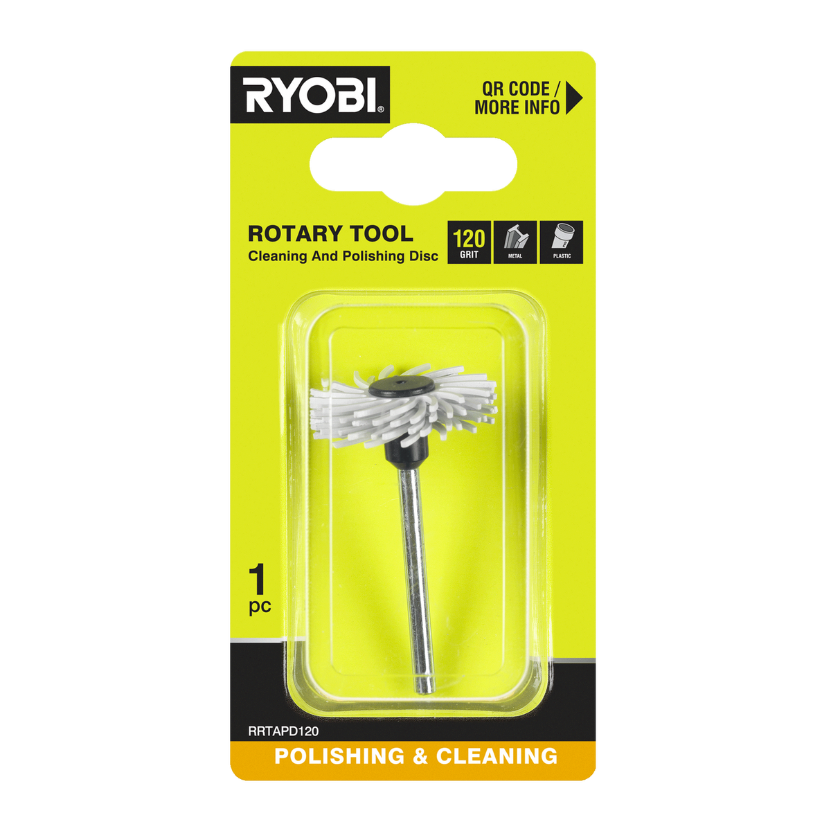 Ryobi 120 Grit Rotary Tool Cleaning and Polishing Disc - 38mm - Rust Removal - SuperSaverAU - view 1