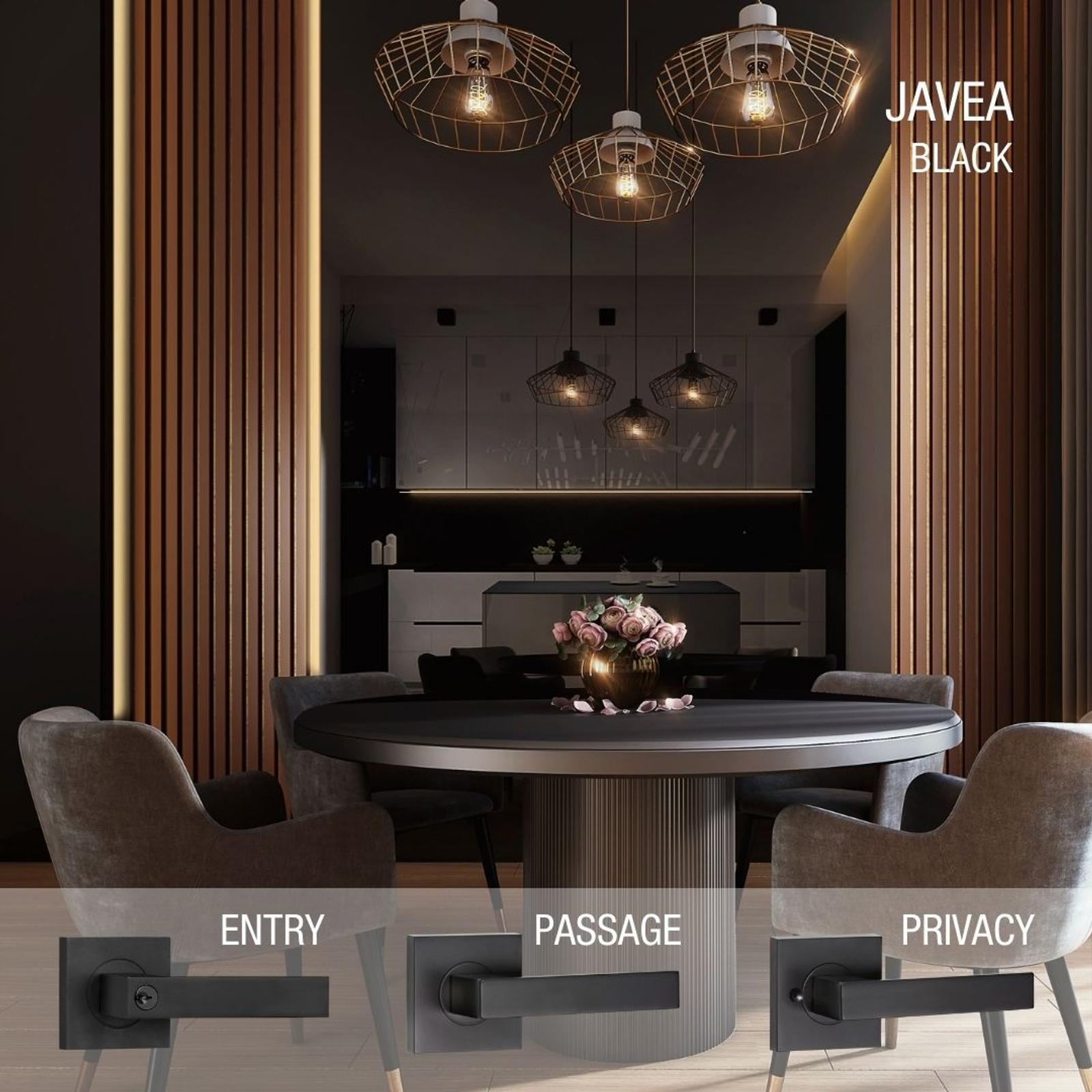 Lemaar Javea Lever Passage Set Black