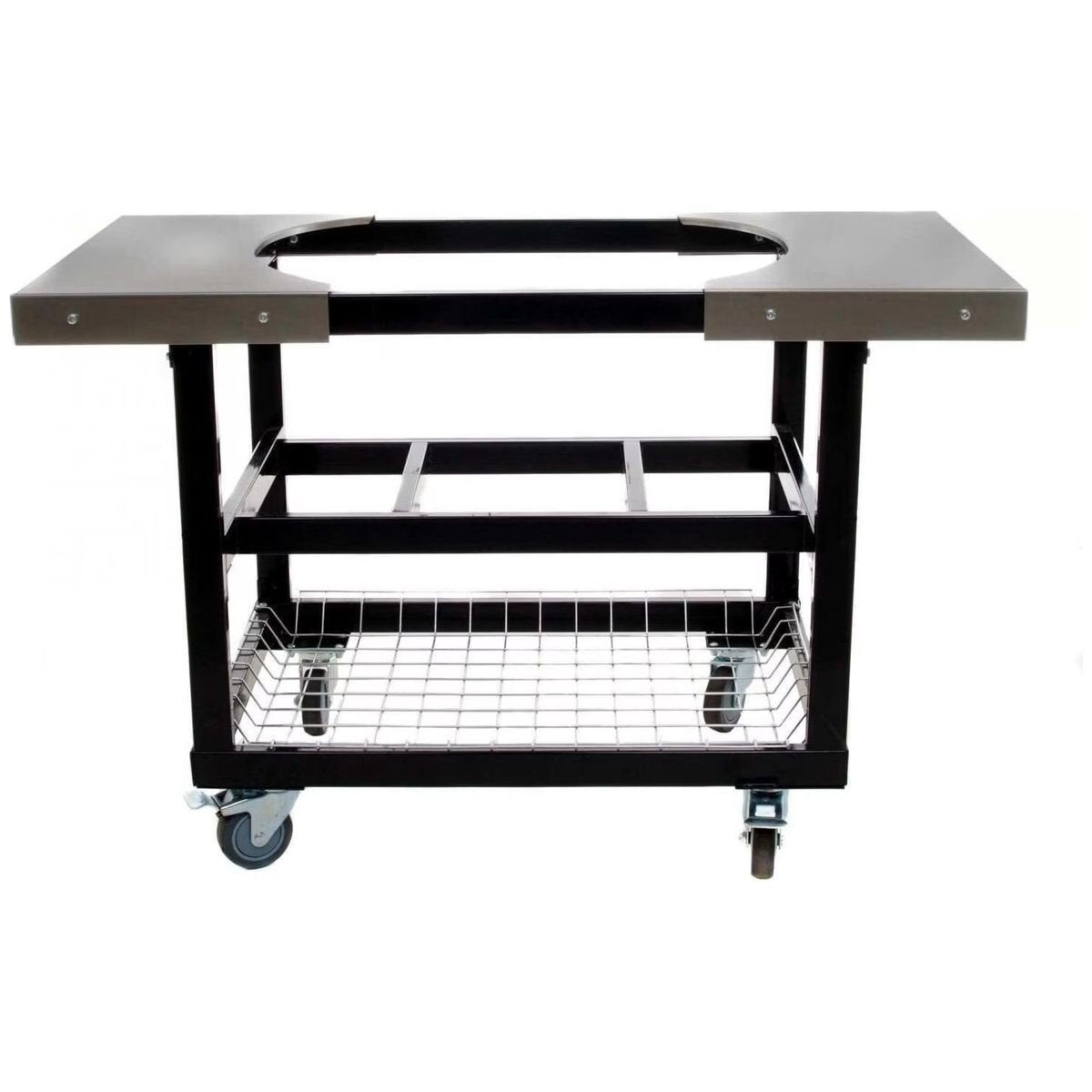 Primo Ceramic Grill XXL Cart with Basket and Shelves for XXL Series Grills - Black - PG00372