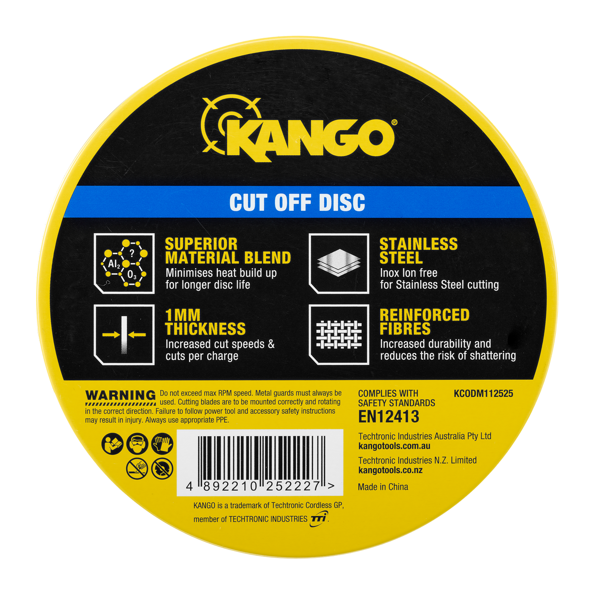 Kango Metal Cut Off Discs - Pack of 25 - 125mm - Inox-Free - Durable - SuperSaverAU - view 4