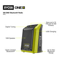 Ryobi 18V ONE+ Radio with Bluetooth RR18 - Tool Only
