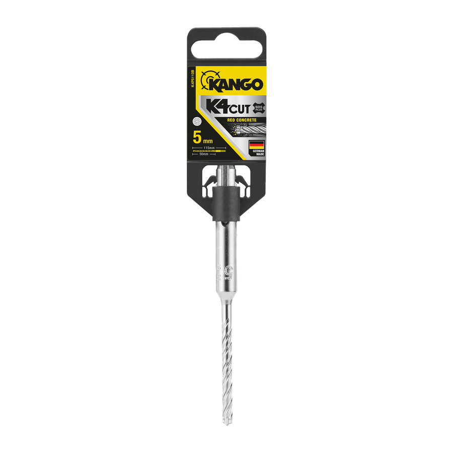 Kango 5mm K4 SDS Plus Drill Bit - 110mm Steel - Fast Drilling - SuperSaverAU - view 1