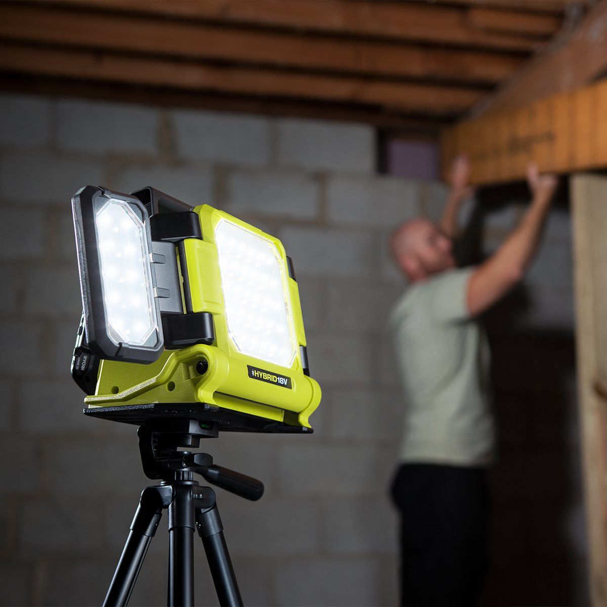 Ryobi Hybrid Panel Light - 2500 Lumens - Adjustable - Portable - SuperSaverAU - view 2