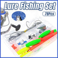78 Piece Fishing Gear Set with Hooks, Lures and Sinkers for Surf Fishing