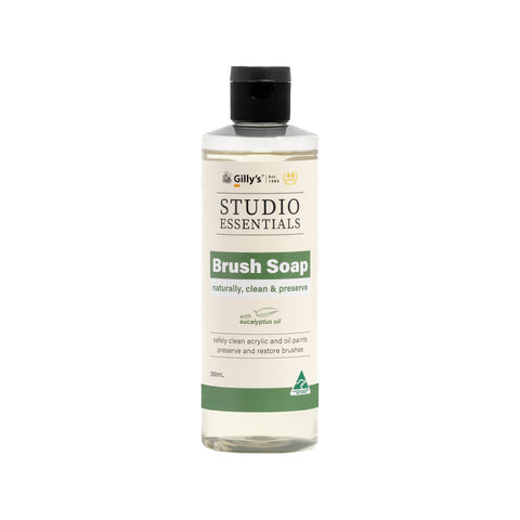 Gilly's Studio Essentials Brush Soap 250ml, Indoor Acrylic & Oil Brush Cleaner