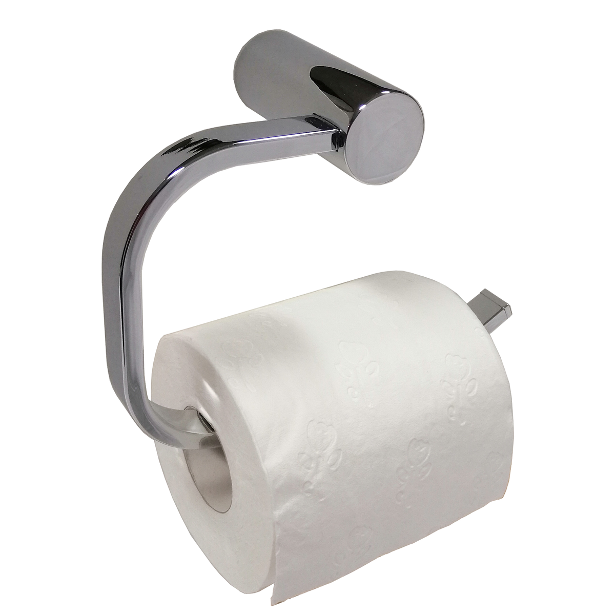 Barelli Chrome Ambiente Single Toilet Roll Holder - 1 Roll - Chrome - 90mm x 145mm x 50mm - SuperSaverAU - view 2