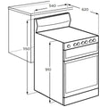 Westinghouse 54cm Freestanding Gas Stove - White, Wok Burner, Fan Bake Oven, 60 Minute Timer - WLG512WCH