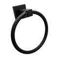 Barelli Piazza Single Towel Ring 165mm Matte Black - SuperSaverAU - view 1