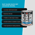 White Knight Rust Guard 500ml Neutral Satin Quick Dry Advanced Enamel Paint