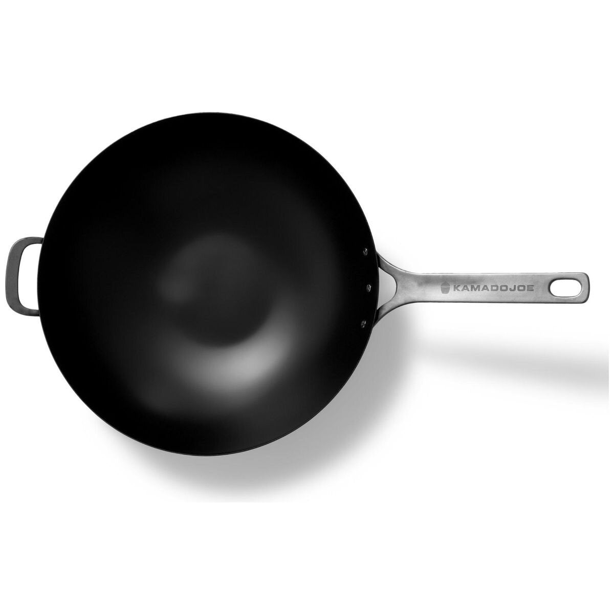 Kamado Joe Karbon Steel wok - pre-seasoned carbon steel stir-fry wok with long handle, black - KJ15124922