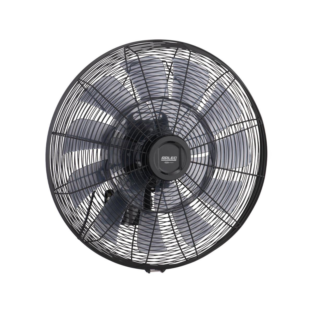 Arlec 45cm Grid Connect Smart DC Wall Fan - Black - 6 Speed Settings - SuperSaverAU - view 1