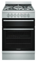 Westinghouse 60cm Dual Fuel Upright Oven - Stainless Steel, Wok Burner, 80L Oven - WFE612SC