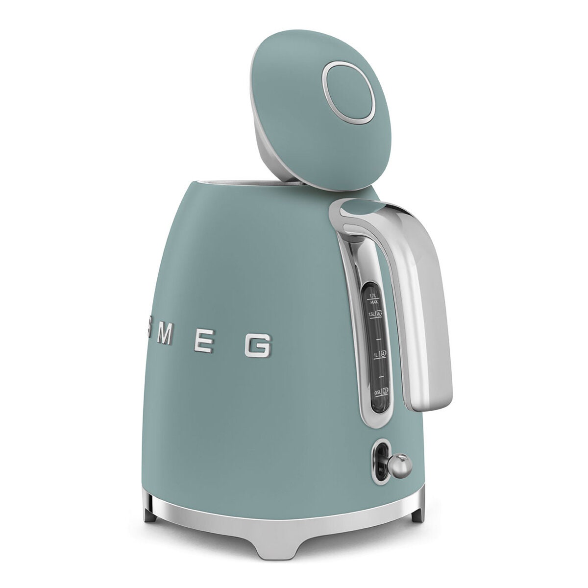 Smeg 50s Retro Style Kettle 1.7L - Emerald Green, 2400W, Soft Opening Lid, 360 Degree Base - KLF03EGMAU