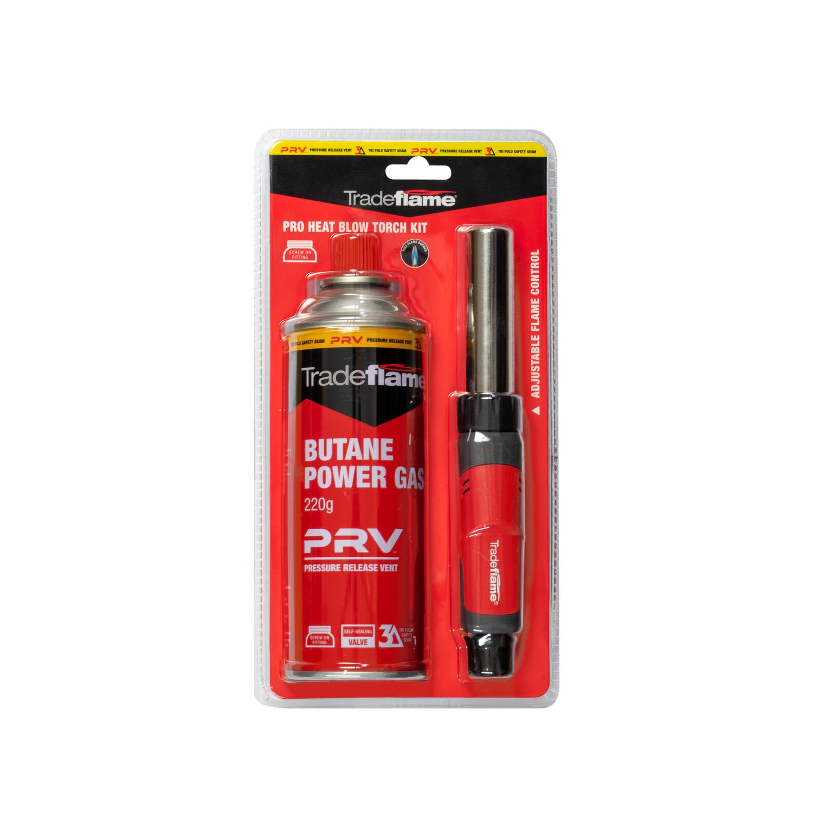 Tradeflame Adjustable Air Control Blow Torch with Screw On Butane Gas