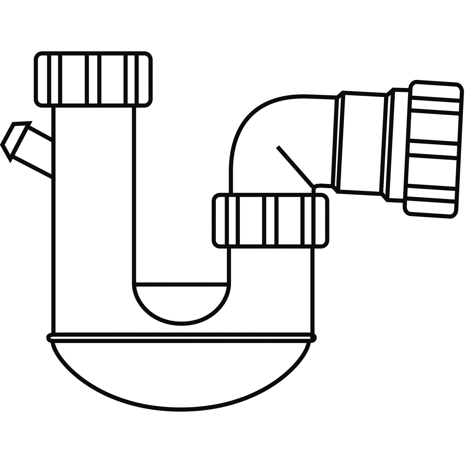 Caroma 50mm White Plastic P Trap