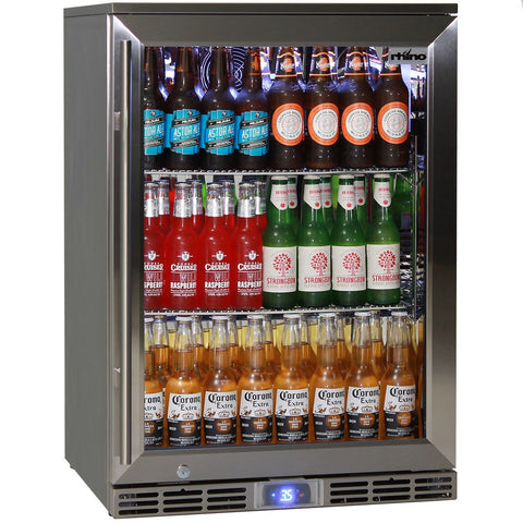 Rhino 138L Outdoor Beverage Centre - Stainless Steel, Dual Glazed Low-E Glass, Key Lockable Door - GSP1H-SS