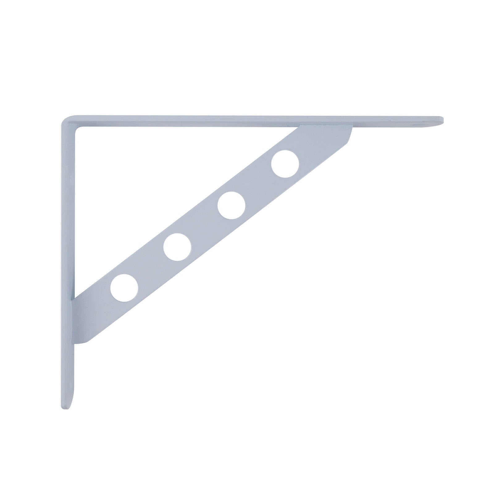 Carinya 250 x 195mm White Heavy Duty Circle Stayed Bracket - Powder Coated Steel, 200kg