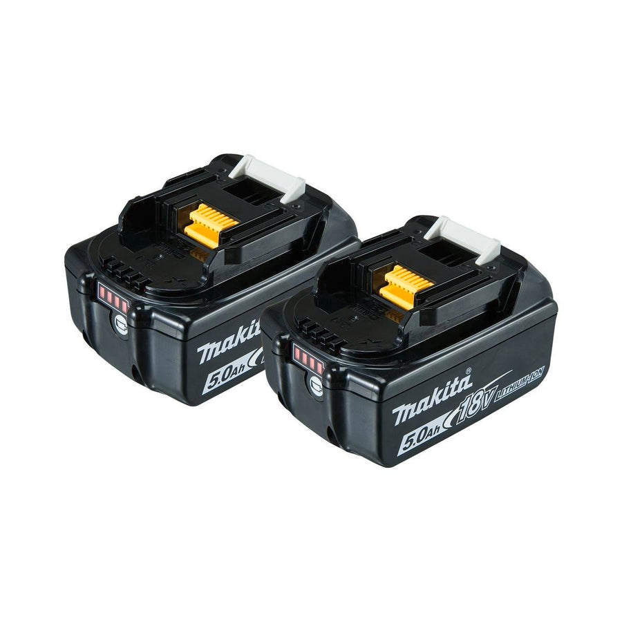Makita 18V LXT Li-ion 5.0Ah Battery Twin Pack - 2 Batteries - 195mm x 130mm x 105mm - SuperSaverAU - view 1