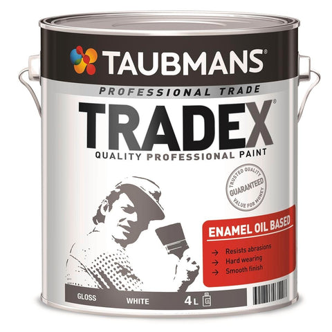 Taubmans Gloss Oil Based Enamel Paint 4L White Durable Finish - SuperSaverAU - view 1