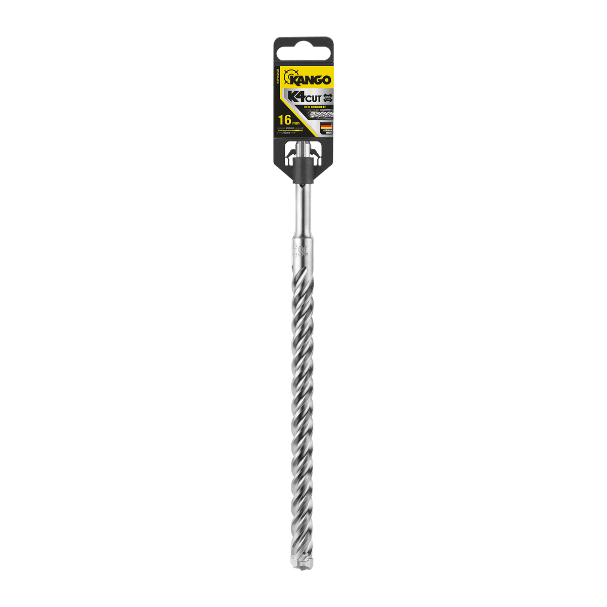 Kango 16mm x 260mm K4 SDS Plus Drill Bit - Solid Carbide Tip - Low Vibration - SuperSaverAU - view 1