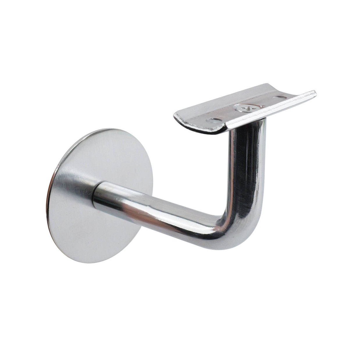 Carinya Handrail Bracket - 160mm x 220mm - Chrome Plated Steel - Curved Top - SuperSaverAU - view 1