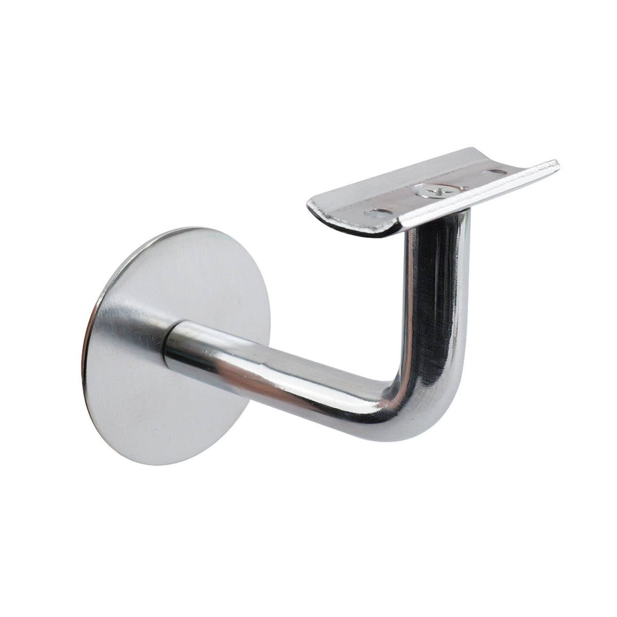 Carinya Handrail Bracket - 160mm x 220mm - Chrome Plated Steel - Curved Top - SuperSaverAU - view 1