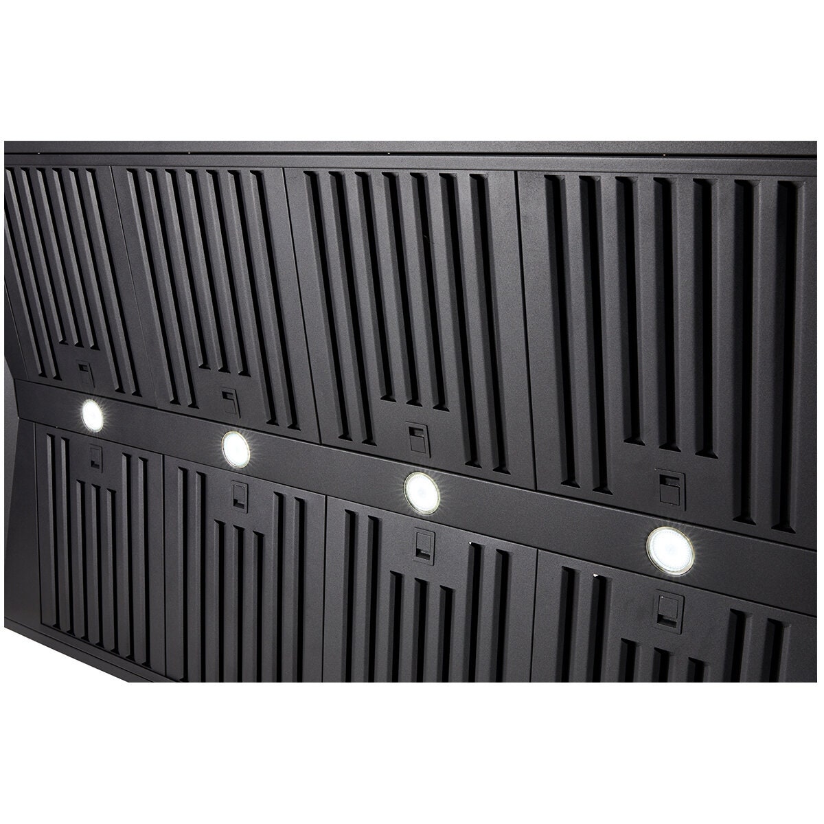 Schweigen 3000m³/h Silent BBQ Rangehood - 1500mm Black Wall Mounted, 304 Stainless Steel - CL8915BSP2KIT