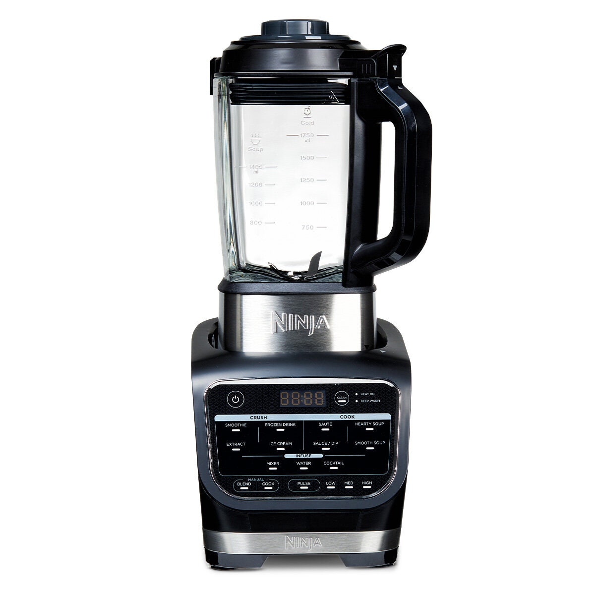 Ninja Foodi Cold and Hot Blender 1.9L Glass Pitcher - 1000W Motor, 800W Heating Element - HB150