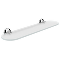Caroma Sahara 500mm Glass Shelf, Solid Brass Chrome Wall Mount