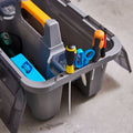 Ezy Storage 22L Bunker Tough Heavy Duty Caddy - Charcoal - Modular Stacking - SuperSaverAU - view 3