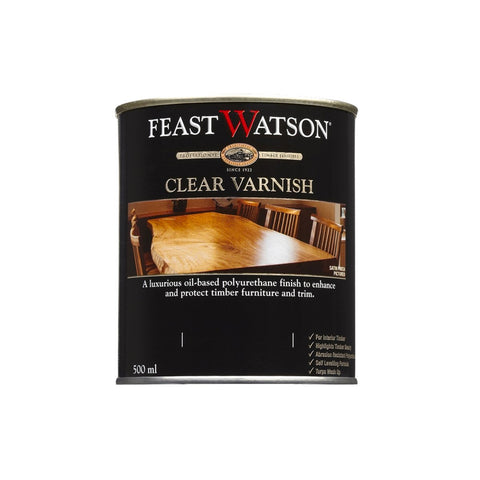 Feast Watson Clear Varnish - 500ml - Oil Based - Scratch Resistant - SuperSaverAU - view 1