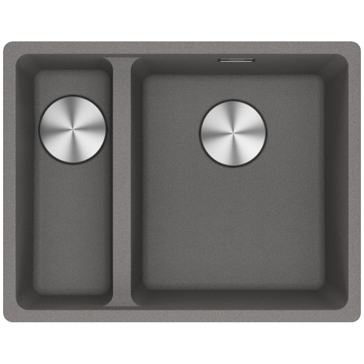 Franke Maris left 1 and 1/2 bowl undermount sink - Stone Grey - extension drainer - MRG160SBLSG-FPC