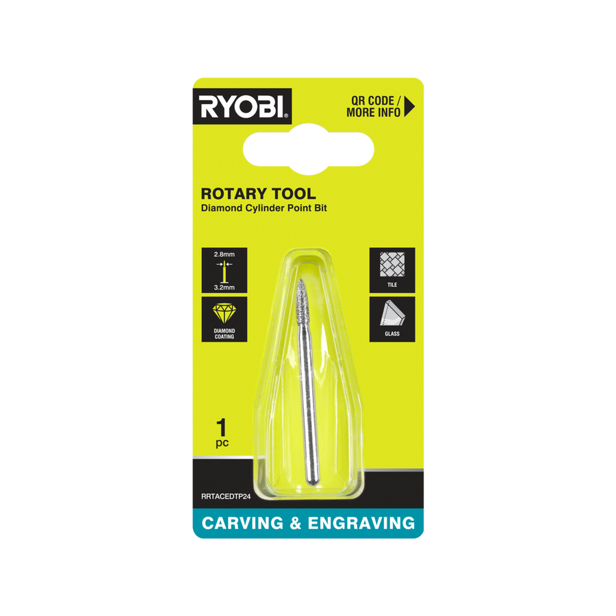 Ryobi 2.8mm Rotary Spear Engraving Burr - Diamond Coated - Precision Etching - SuperSaverAU - view 1