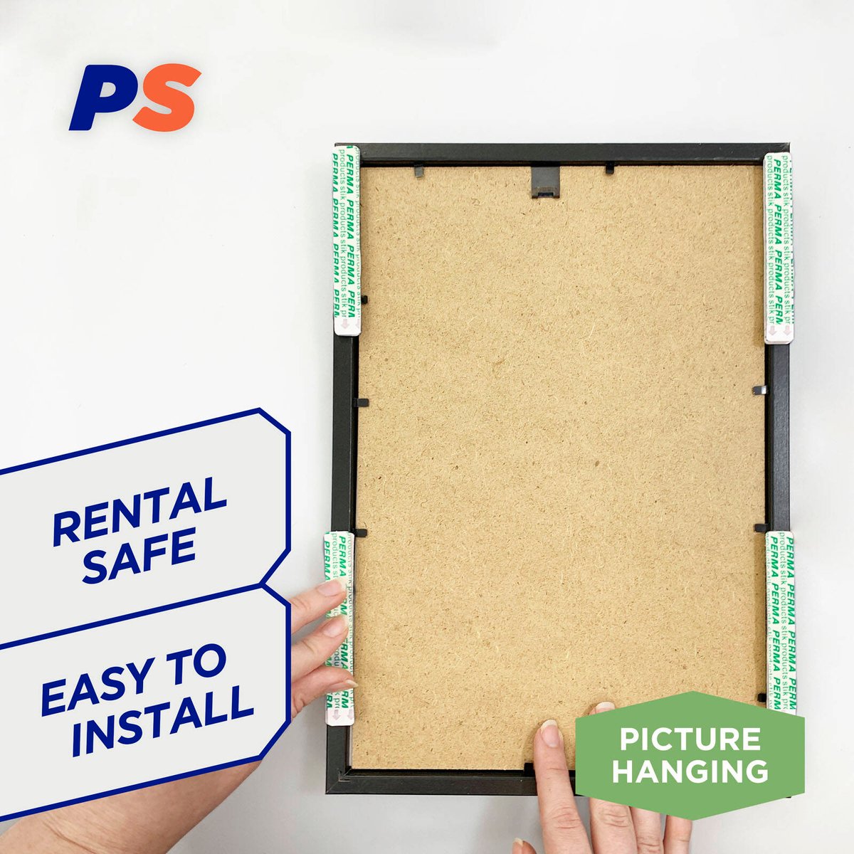Permastik Thin Picture Strips - 30 Pairs - 40cm x 40cm - White - SuperSaverAU - view 3