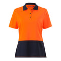Hard Yakka Women's Hi Vis Polo Size 12 - Orange/Navy - Short Sleeve - UPF 50+ - SuperSaverAU - view 1