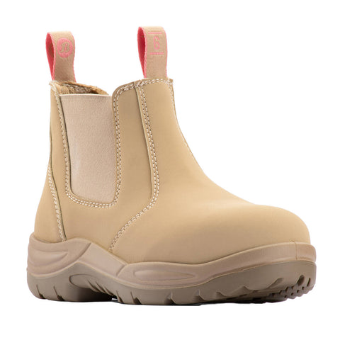 Bata Industrials Women's Sand Juno Slip On Safety Boot US Size 9