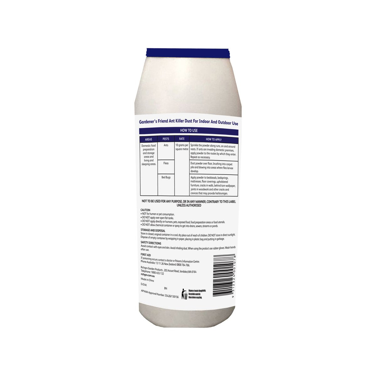 Gardener's Friend Ant Killer Dust - 500g - Effective Against Ants, Fleas, Bed Bugs - SuperSaverAU - view 2