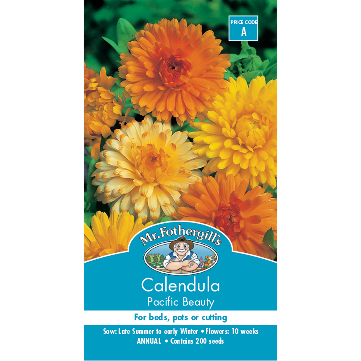 Mr Fothergill Calendula Pacific Beauty Flower Seed - 60cm - Hardy - Easy Grow - SuperSaverAU - view 1