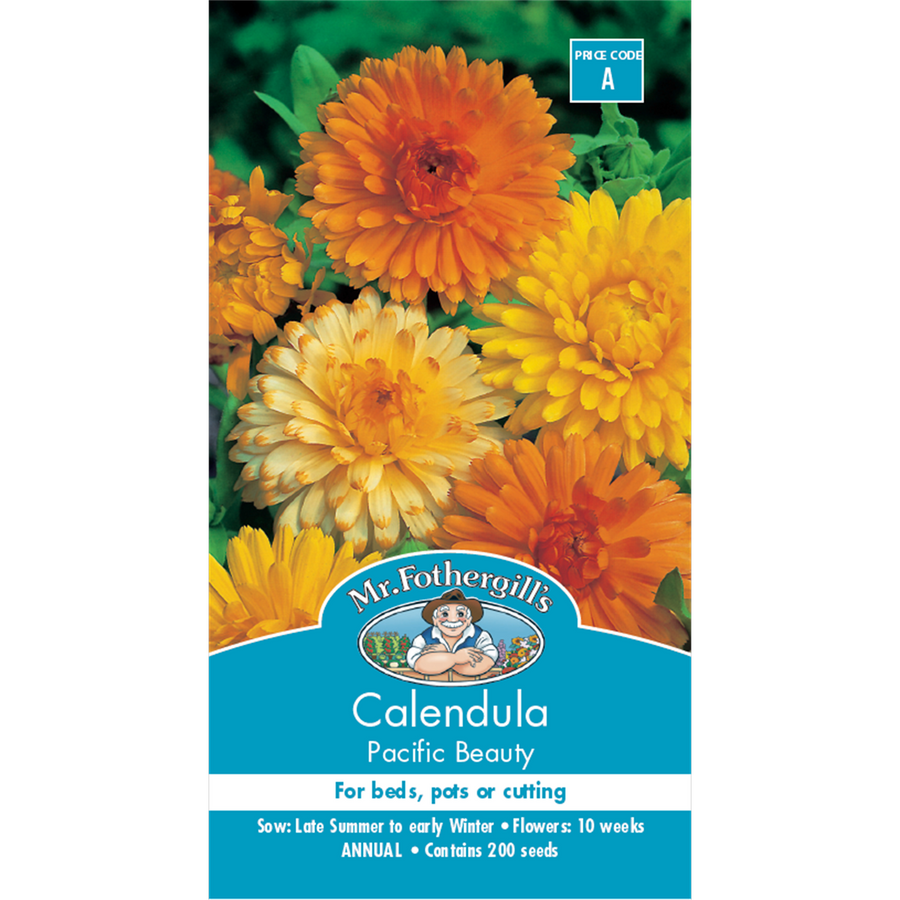 Mr Fothergill Calendula Pacific Beauty Flower Seed - 60cm - Hardy - Easy Grow - SuperSaverAU - view 1
