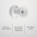 Deta E27 Batten Holder - 250V a.c. - White - Easy to Install - 82mm x 66mm x 66mm - SuperSaverAU - view 2