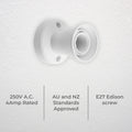DETA E27 Batten Holder 250V White, Edison Screw Lampholder 6427B