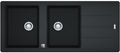 Franke BFG621ONYX Basis Double Bowl Sink with Reversible Drainer - Two 27L Bowls, Fragranite Onyx