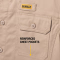 DeWALT Granite Long Sleeve Button Up Work Shirt - Khaki, Size XL, 97% Cotton