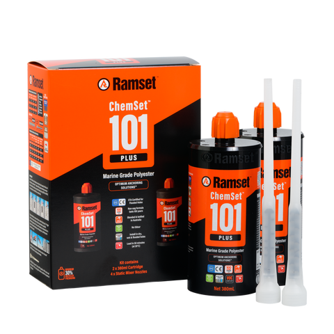 Ramset Chemset 101 Injection Kit - Medium Duty Adhesive - 2 x 380ml - Fast Cure - SuperSaverAU - view 1
