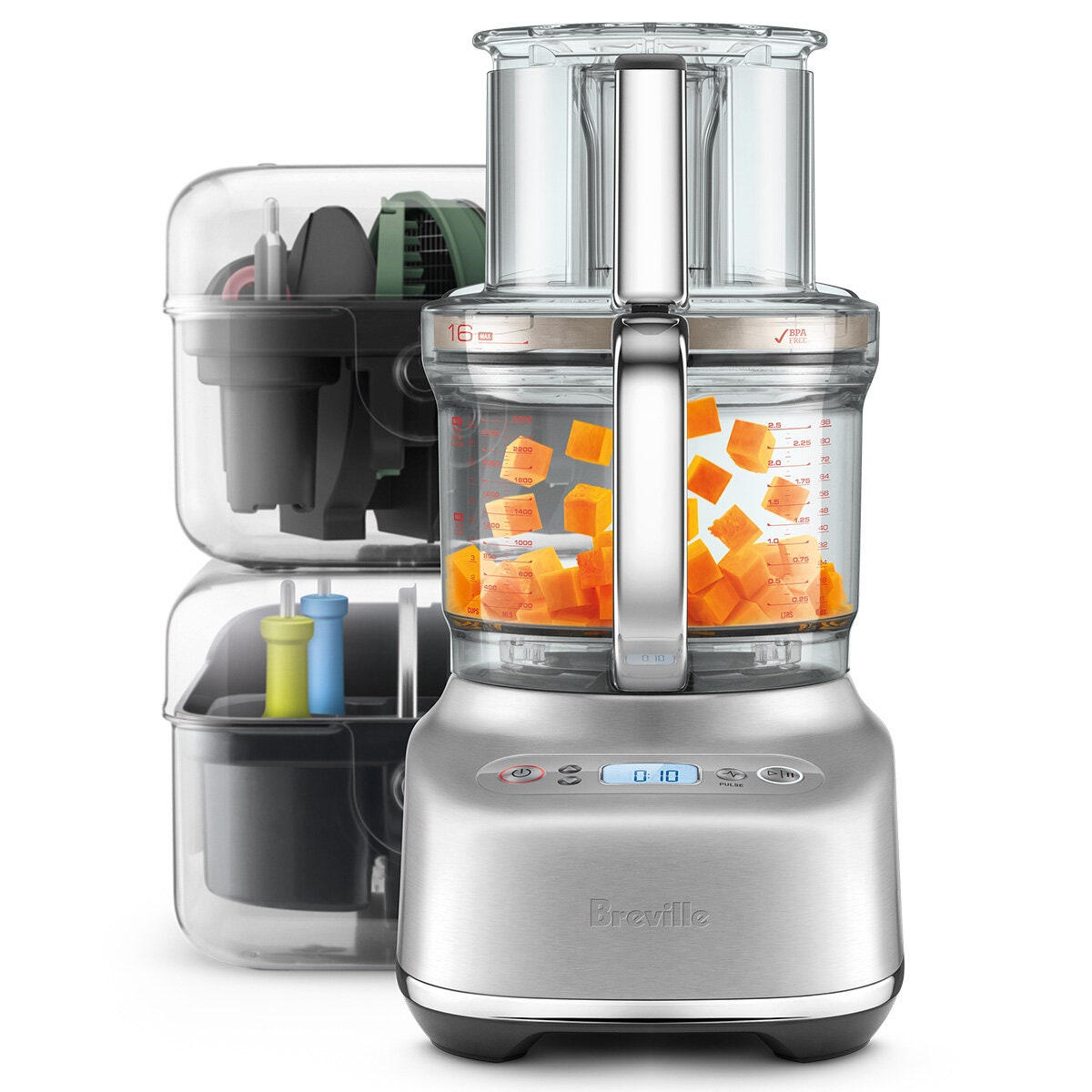 Breville the Paradice 16 food processor - Paradice Kit, 900W, brushed stainless steel - BFP838BSS