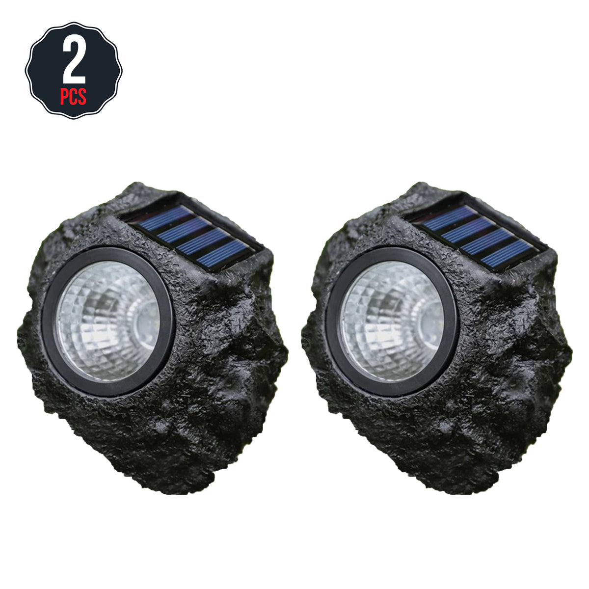 Solar LED Rock Spotlight 2 Pack - SuperSaverAU - view 1