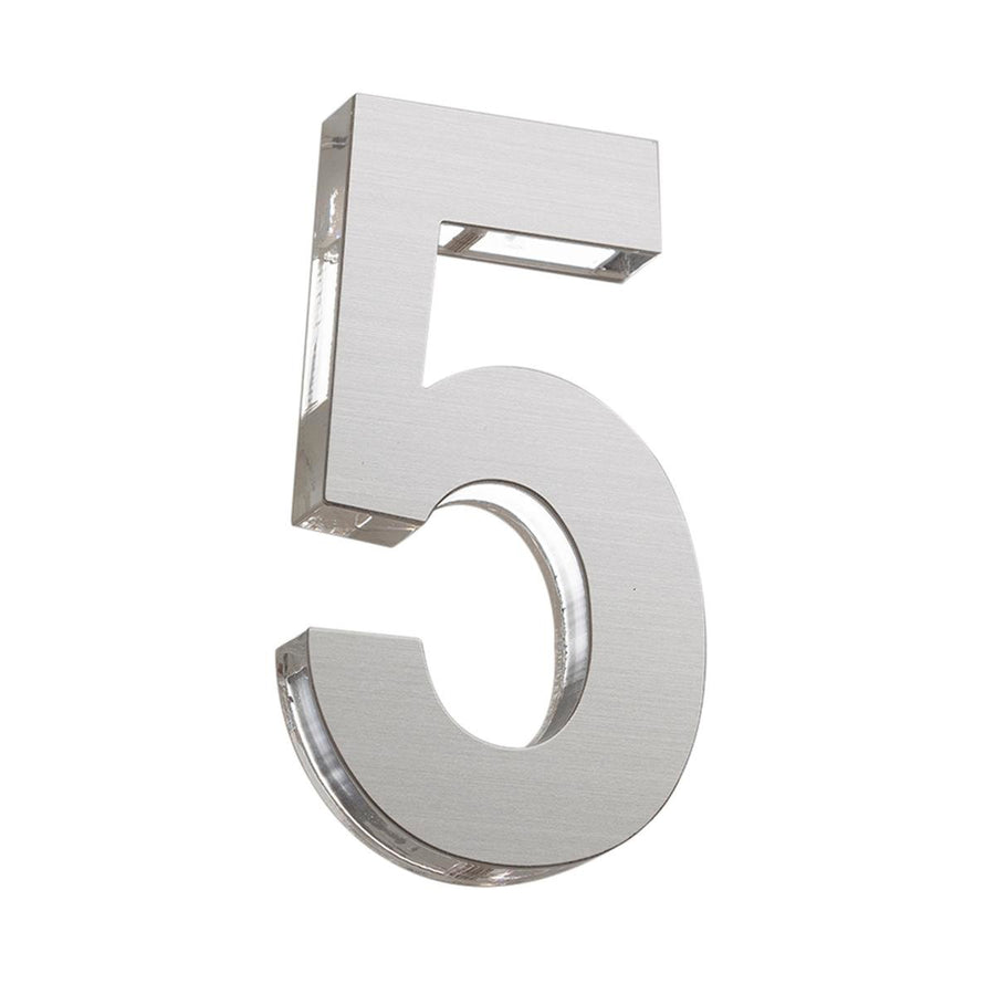 Sandleford Azure House Number 5 - 120mm Stainless Steel - Weather Resistant - SuperSaverAU - view 1