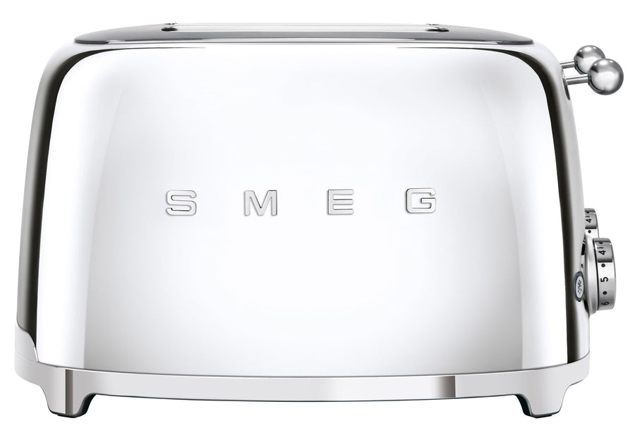 Smeg 50's Style 4 Slice Toaster - Chrome, Six Browning Levels, Independent Slot Control - TSF03SSAU