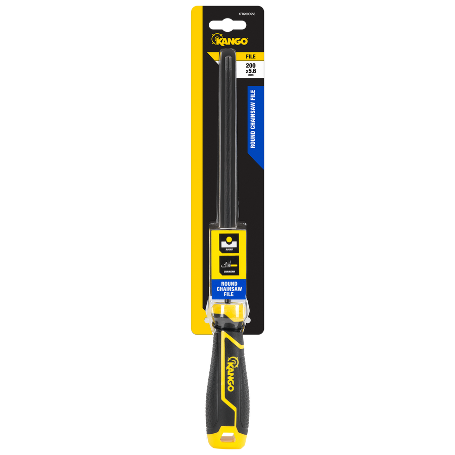 Kango Round Chainsaw File 200mm x 5.6mm - Tempered Carbon Steel - Black - SuperSaverAU - view 1